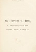 view The inscriptions of Piyadasi. Vol. 2, The columnar edicts : the separate edicts, the author and languages of the edicts / by E. Senart ; translated by G.A. Grieson.