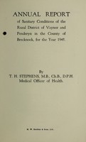 view [Report 1945] / Medical Officer of Health, Vaynor & Penderyn R.D.C.