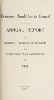 view [Report 1953] / Medical Officer of Health, Braintree R.D.C.