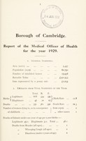 view [Report 1929] / Medical Officer of Health, Cambridge Borough.