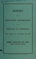 view [Report 1937] / Medical Officer of Health, Cambridge Borough.