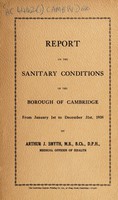 view [Report 1938] / Medical Officer of Health, Cambridge Borough.