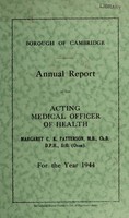 view [Report 1944] / Medical Officer of Health, Cambridge Borough.