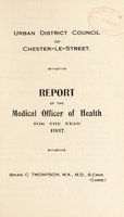 view [Report 1937] / Medical Officer of Health, Chester-le-Street U.D.C.