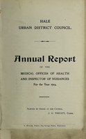 view [Report 1914] / Medical Officer of Health, Hale U.D.C.