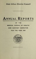 view [Report 1938] / Medical Officer of Health, Hale U.D.C.