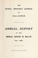 view [Report 1923] / Medical Officer of Health, Halesowen R.D.C.