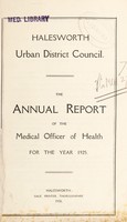 view [Report 1925] / Medical Officer of Health, Halesworth U.D.C.