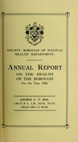 view [Report 1928] / Medical Officer of Health, Halifax County Borough.