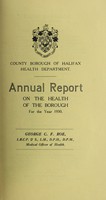 view [Report 1930] / Medical Officer of Health, Halifax County Borough.