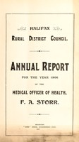 view [Report 1906] / Medical Officer of Health, Halifax R.D.C.