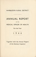 view [Report 1944] / Medical Officer of Health, Hambledon R.D.C.