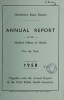 view [Report 1958] / Medical Officer of Health, Hambledon R.D.C.