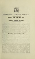 view [Report 1925] / Medical Officer of Health, Hampshire County Council.