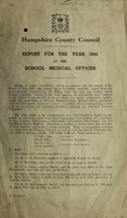 view [Report 1941] / School Medical Officer of Health, Hampshire County Council.