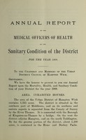 view [Report 1908] / Medical Officer of Health, Hampton Wick Local Board / U.D.C.