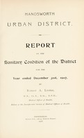 view [Report 1907] / Medical Officer of Health, Handsworth U.D.C.