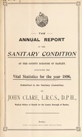 view [Report 1896] / Medical Officer of Health, Hanley County Borough.