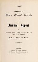 view [Report 1909] / Medical Officer of Health, Hanwell U.D.C.