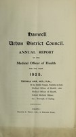 view [Report 1925] / Medical Officer of Health, Hanwell U.D.C.