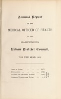 view [Report 1904] / Medical Officer of Health, Harpenden U.D.C.