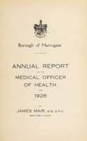 view [Report 1928] / Medical Officer of Health, Harrogate Borough.