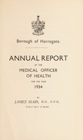 view [Report 1934] / Medical Officer of Health, Harrogate Borough.