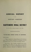 view [Report 1908] / Medical Officer of Health, Hartismere R.D.C.