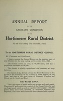 view [Report 1923] / Medical Officer of Health, Hartismere R.D.C.