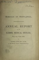 view [Report 1917] / School Medical Officer of Health, Hartlepool Borough.