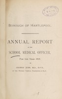 view [Report 1919] / School Medical Officer of Health, Hartlepool Borough.
