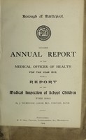 view [Report 1913] / Medical Officer of Health, Hartlepool Borough.