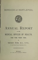 view [Report 1920] / Medical Officer of Health, Hartlepool Borough.