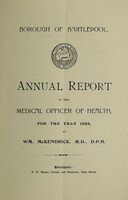 view [Report 1923] / Medical Officer of Health, Hartlepool Borough.