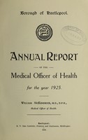 view [Report 1925] / Medical Officer of Health, Hartlepool Borough.