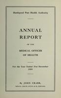 view [Report 1959] / Medical Officer of Health, Hartlepool Port Health Authority.