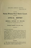 view [Report 1915] / Medical Officer of Health, Hartley Wintney (Union) R.D.C.