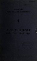 view [Report 1951] / Medical Officer of Health, Harwich Port Health Authority.