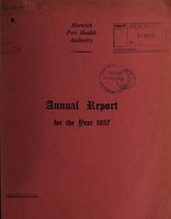 view [Report 1957] / Medical Officer of Health, Harwich Port Health Authority.