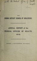 view [Report 1915] / Medical Officer of Health, Haslemere U.D.C.