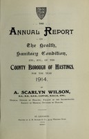 view [Report 1914] / Medical Officer of Health, Hastings County Borough.