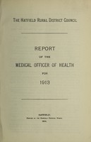 view [Report 1913] / Medical Officer of Health, Hatfield R.D.C.