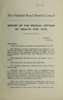 view [Report 1915] / Medical Officer of Health, Hatfield R.D.C.