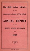 view [Report 1929] / Medical Officer of Health, Haverhill U.D.C.