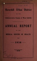 view [Report 1936] / Medical Officer of Health, Haverhill U.D.C.