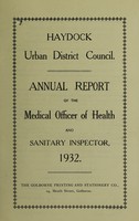 view [Report 1932] / Medical Officer of Health, Haydock Local Board / U.D.C.