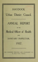 view [Report 1937] / Medical Officer of Health, Haydock Local Board / U.D.C.