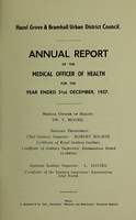 view [Report 1937] / Medical Officer of Health, Hazel Grove & Bramhall U.D.C.