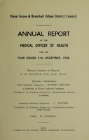 view [Report 1938] / Medical Officer of Health, Hazel Grove & Bramhall U.D.C.