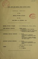 view [Report 1939] / Medical Officer of Health, Hazel Grove & Bramhall U.D.C.